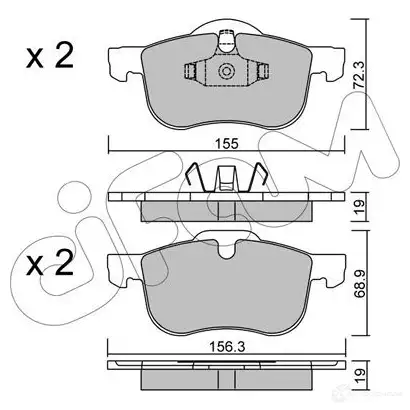 Тормозные колодки, комплект CIFAM 2467841 8223090 23 073 23074 изображение 0