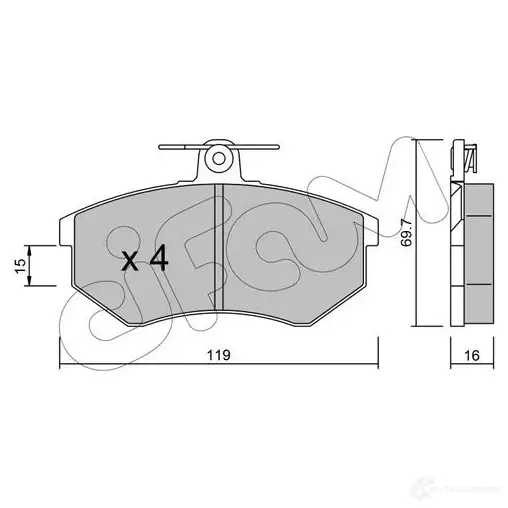 Тормозные колодки, комплект CIFAM 50IF0LB 20 669 8221482 2467586