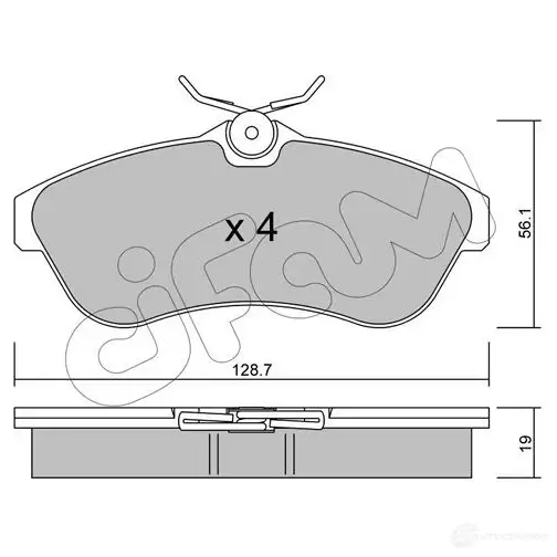 Тормозные колодки, комплект CIFAM 2467879 8223290 23 409 QHP75 изображение 0
