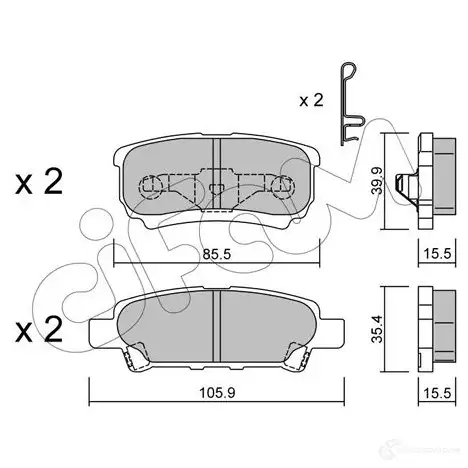 Тормозные колодки, комплект CIFAM 24015 8227370 240 14 2468409 изображение 0