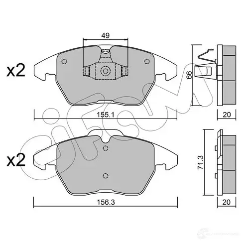 Тормозные колодки, комплект CIFAM 2358 7 8225482 2468138 23589