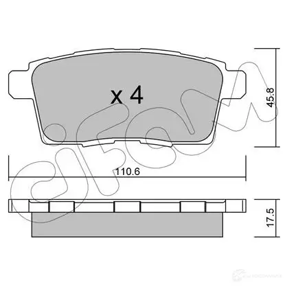 Тормозные колодки, комплект CIFAM ZA6ESW 2468572 8228730 2 4545 изображение 0