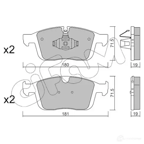 Тормозные колодки, комплект CIFAM ZU62Z T 1437323596 82211880