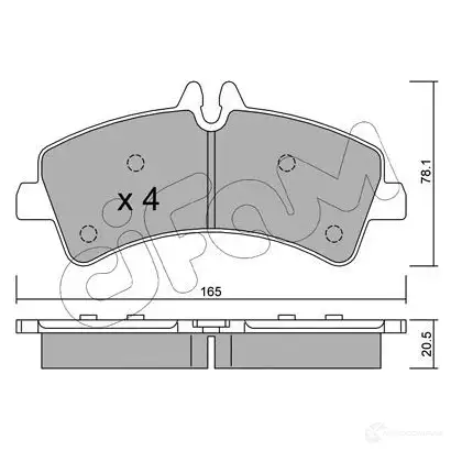 Тормозные колодки, комплект CIFAM V335K 2 9217 2468328 8226740