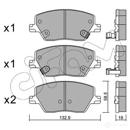 Тормозные колодки, комплект CIFAM 82211030 223 97 1424647251 22398 изображение 0