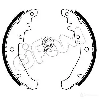 Барабанные тормозные колодки, комплект CIFAM 4 SXF3 153078 8032747014745 2461666