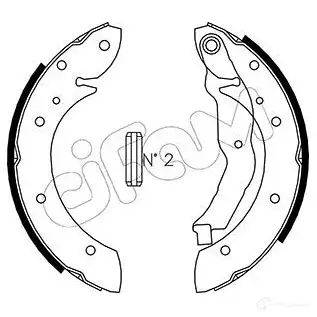 Барабанные тормозные колодки, комплект CIFAM 8032747021200 V4V LAQE 153351 2461982