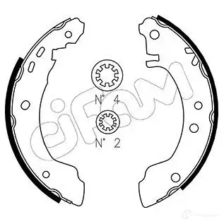Барабанные тормозные колодки, комплект CIFAM 8032747019474 2461902 YL RW7F 153283