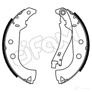 Барабанные тормозные колодки, комплект CIFAM 2461678 153087 8032747014967 ZZ3 SDE8