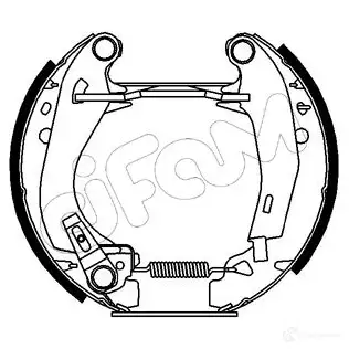 Барабанные тормозные колодки, комплект CIFAM 2461152 151DJB J 151007 8032747060056 изображение 0