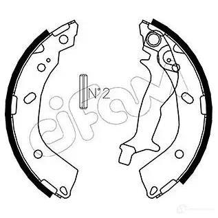 Барабанные тормозные колодки, комплект CIFAM WI 1GUMQ 153178 2461773 8032747016916