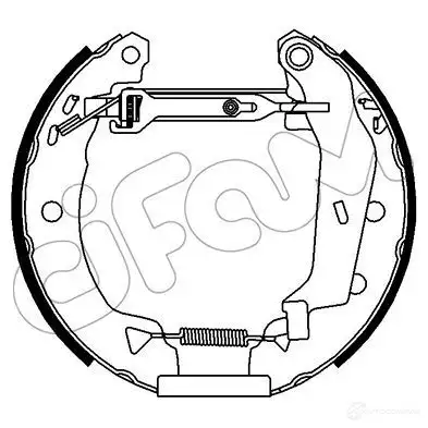 Барабанные тормозные колодки, комплект CIFAM 2461530 V79 6E5Z 151403 8032747167625