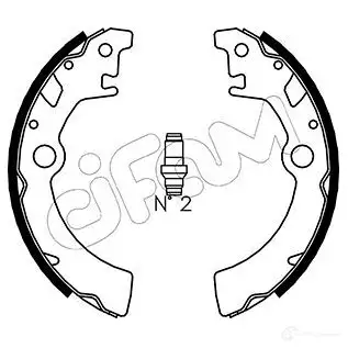 Барабанные тормозные колодки, комплект CIFAM FN BOKX 8032747022283 153400 2462035
