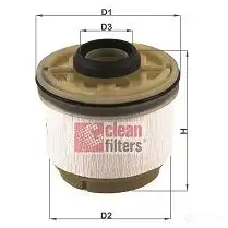 Топливный фильтр CLEAN FILTERS Z8Y2 6 1577498 8010042166703 mg1667 изображение 0