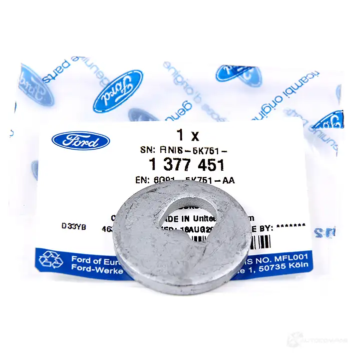 Эксцентриковая шайба для регулировки схождения колес FORD 6G91-5K751-AA 1438157051 ZAF 2KK изображение 0
