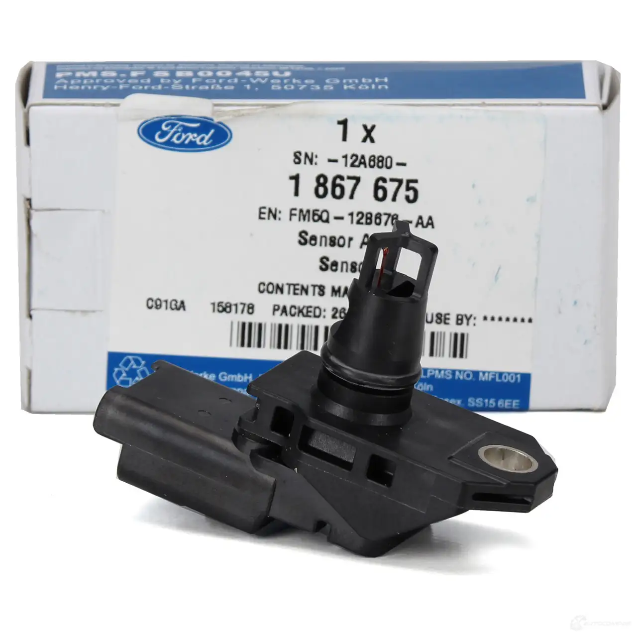 Оригинальный датчик абсолютного давления в коллекторе Focus Mondeo S-Max FORD A7IW3 64 1867675 1425221126 - Изображение 1