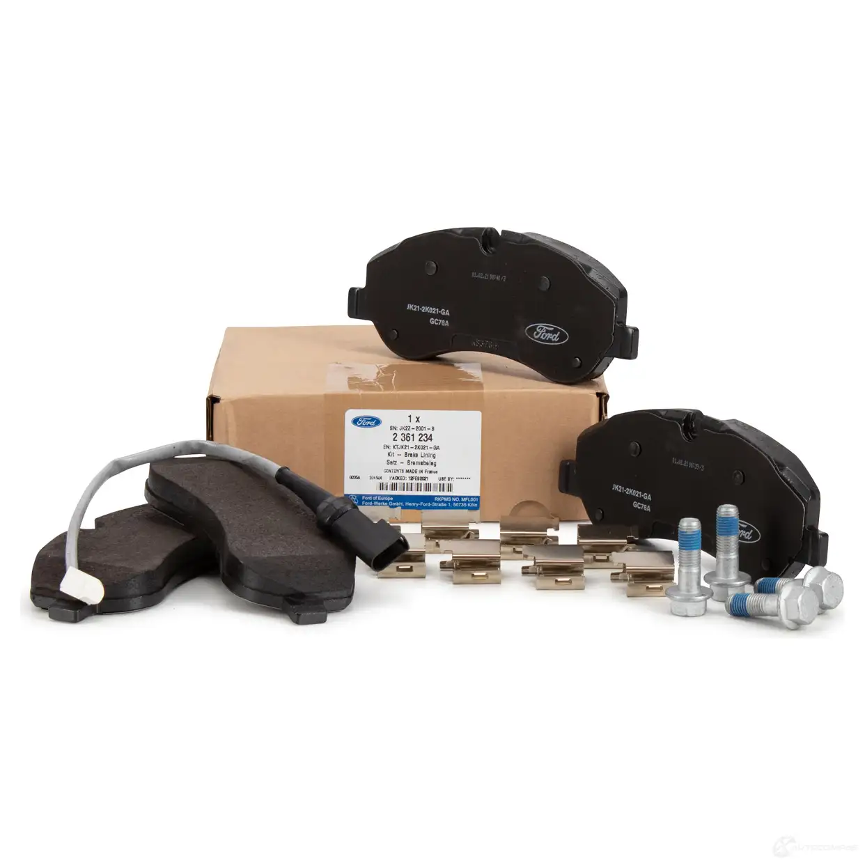 Оригинальные передние тормозные колодки Transit / Tourneo Custom V362 V363 FORD 1437028186 5 HQXDK2 2361234 - Изображение 1