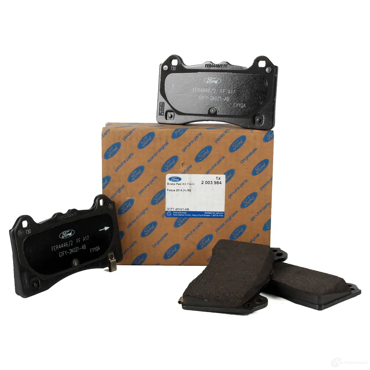 Оригинальные передние тормозные колодки FOCUS III MK3 2,3 EcoBoost RS AWD 350 л.с. FORD L5U SR 28731566 2003984 - Изображение 1