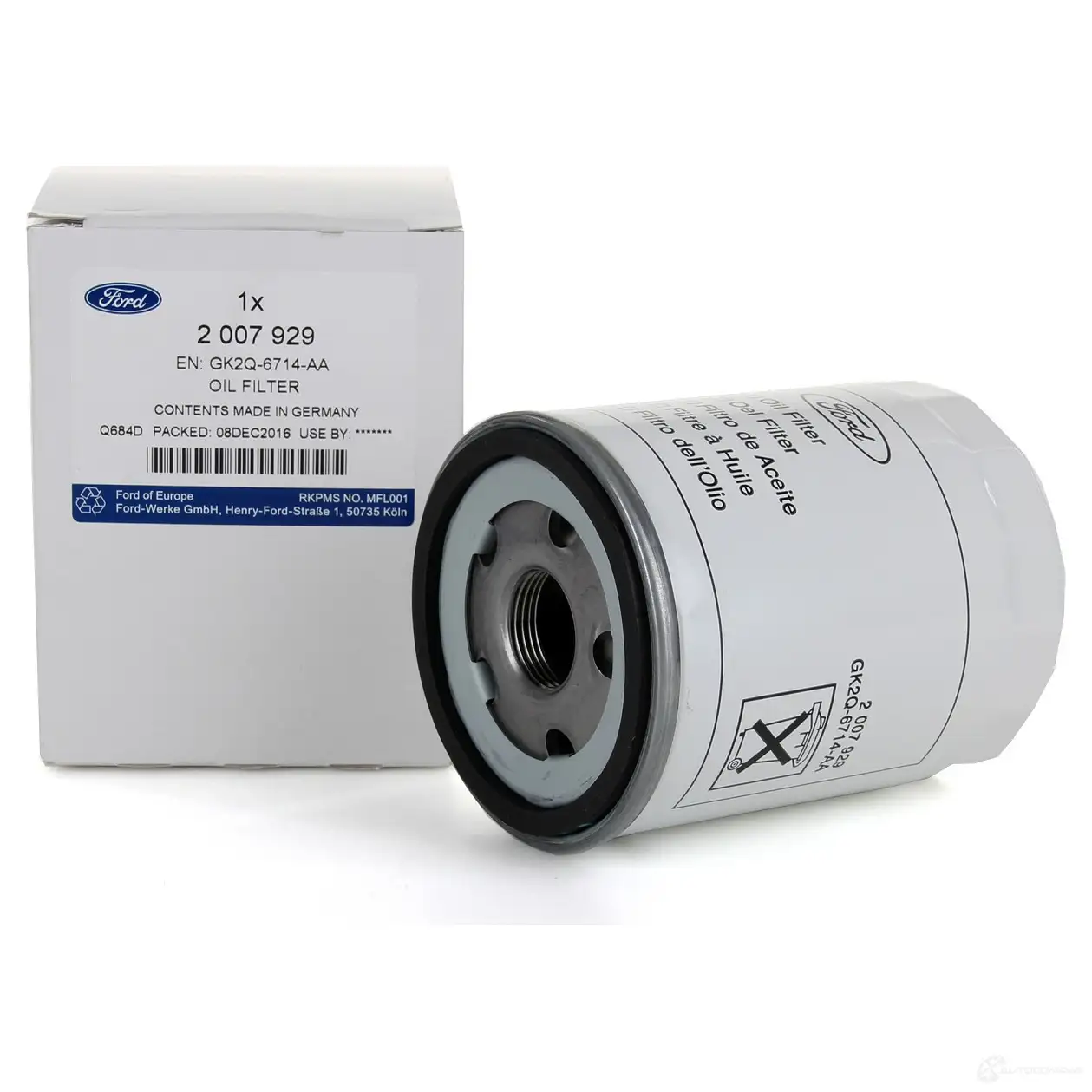 Оригинальный масляный фильтр Tourneo / Transit Custom 2,0 TDCi / EcoBlue FORD 6A 13C 2007929 44739195 - Изображение 1