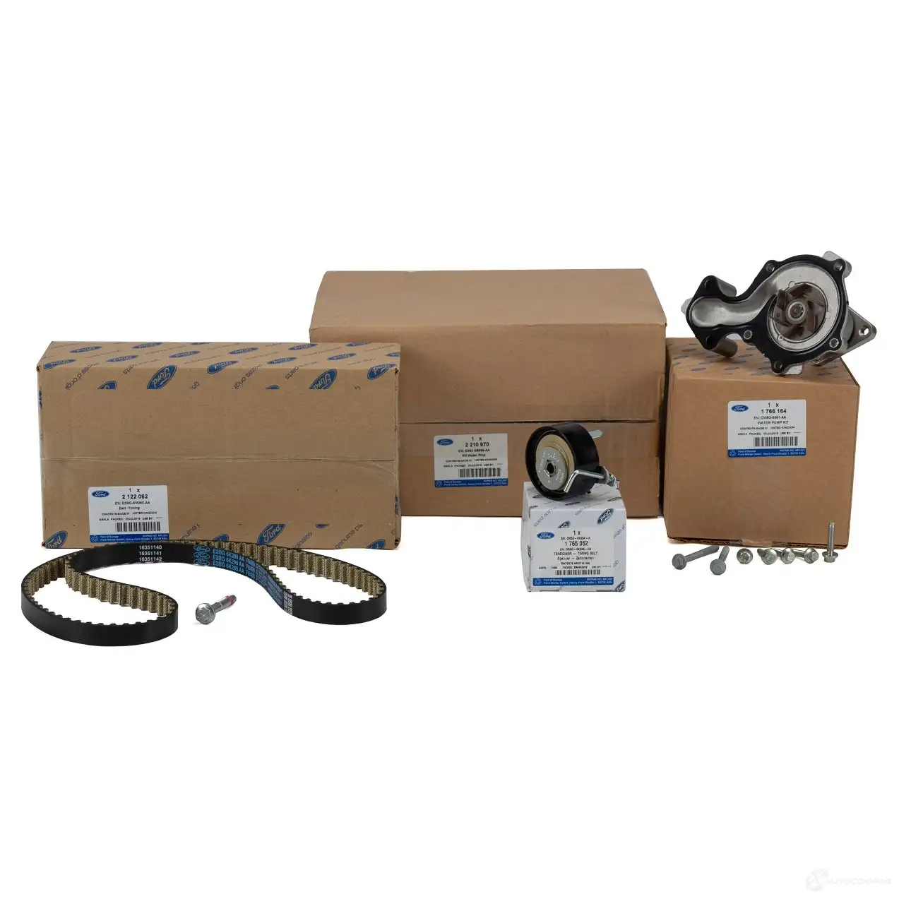 Оригинальный комплект ремня ГРМ с водяным насосом FIESTA 6 7 FOCUS 1,0 EcoBoost FORD 2210970 1438156080 2 IPBX - Изображение 1
