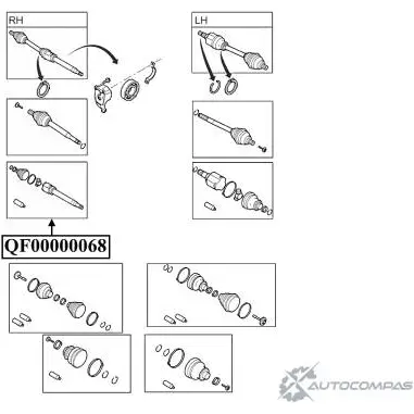 Шрус внутренний правый 23x40x23 QUATTRO FRENI QF00000068 1233215744 NQL4 E5L изображение 0