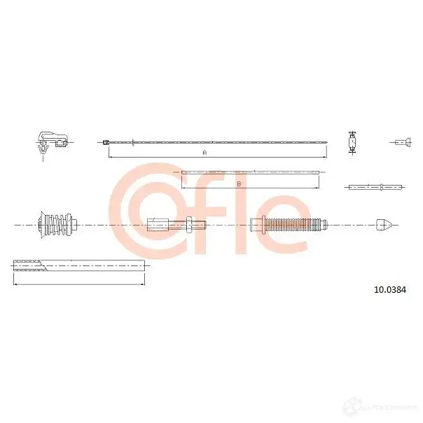 Трос газа COFLE 10.0384 QX8TW0 92. 10.0384 4296824 изображение 0