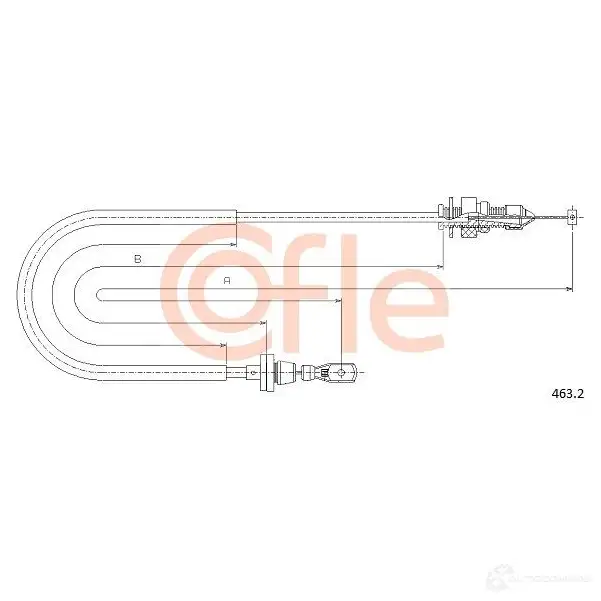 Трос газа COFLE 463.2 92.4 63.2 RU24R9X 4299947 изображение 0