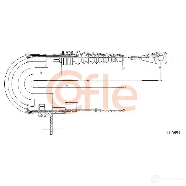 Трос газа COFLE 7KZ9UV 4297807 11.0651 92.1 1.0651
