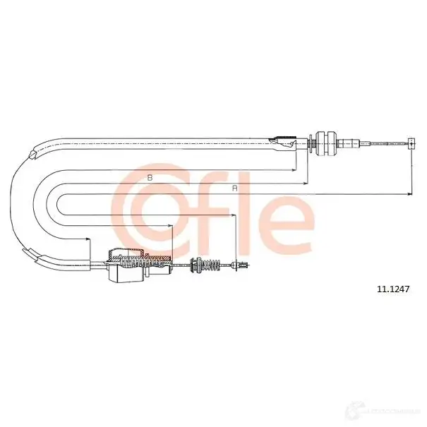 Трос газа COFLE 4297819 92.11. 1247 YSXUXT3 11.1247 изображение 0