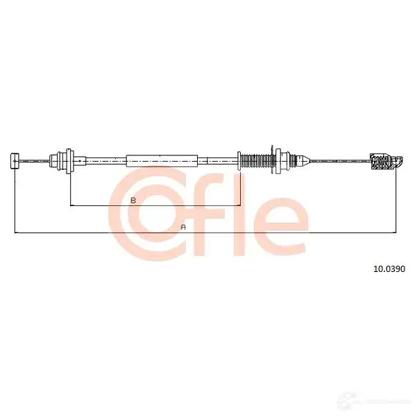 Трос газа COFLE 10.0390 92.1 0.0390 4296828 DVK4U8V изображение 0