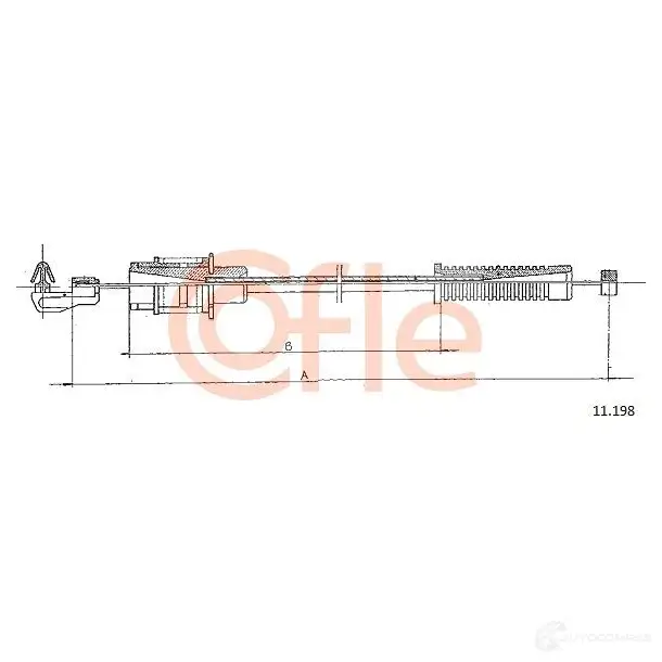 Трос газа COFLE 4297839 11.198 9 2.11.198 4LYDGP3