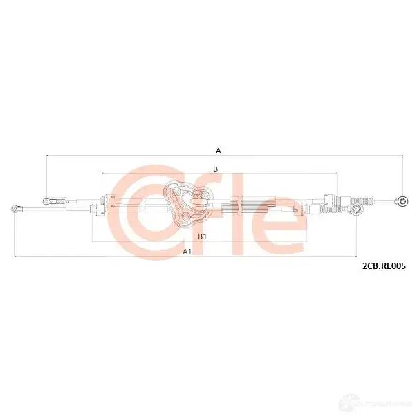 Трос коробки МКПП COFLE B3 EMSA 1437362022 2CB.RE005