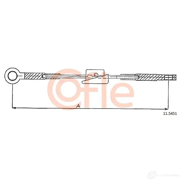 Трос ручника COFLE J9V5DQ 11.5451 92.11 .5451 4298107 изображение 0