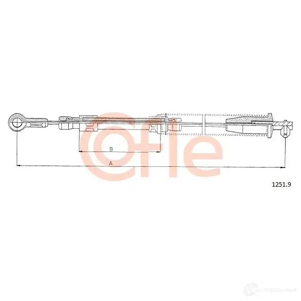 Трос ручника COFLE 92.1251. 9 BJVL6I 1251.9 4298678 - Изображение 1