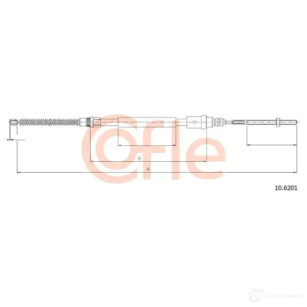 Трос ручника COFLE 4297303 E6S5P6R 10.6201 9 2.10.6201 изображение 0