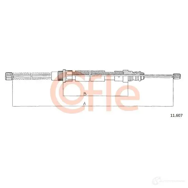 Трос ручника COFLE 92.11 .607 4298321 198RQ 11.607 изображение 0