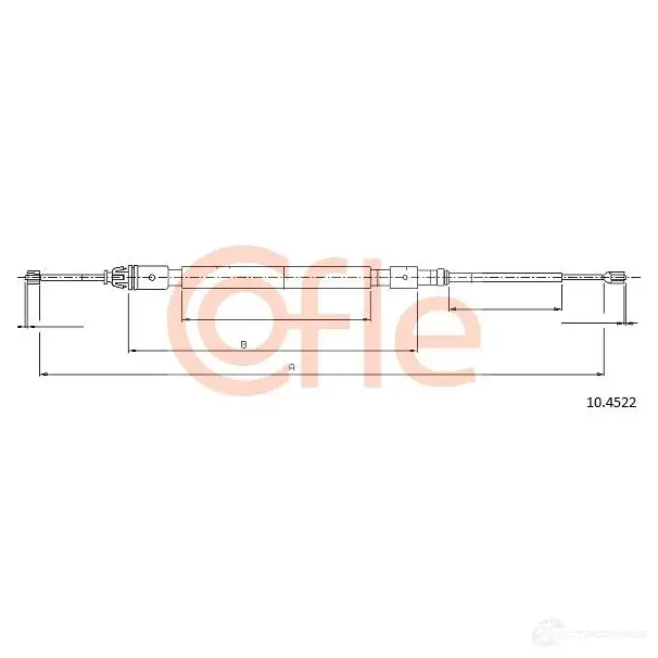 Трос ручника COFLE 4297064 10.4522 BV1DT0O 92.10. 4522 - Изображение 1