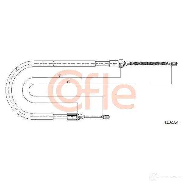 Трос ручника COFLE 9 2.11.6584 4298341 11.6584 TIYFDE7 - Изображение 1