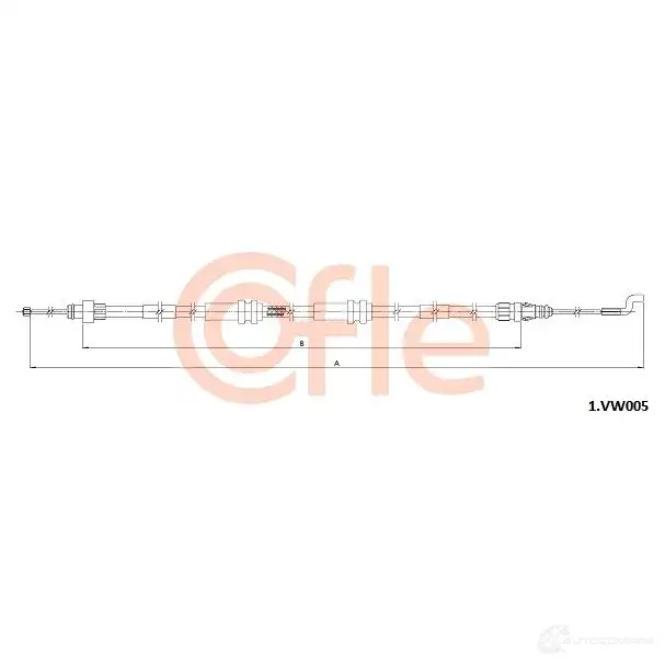 Трос ручника COFLE 1EW AS0 1437350377 1.VW005 изображение 0