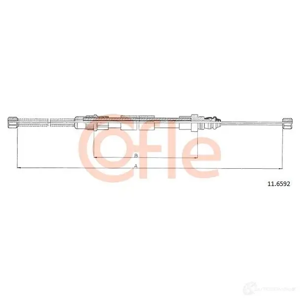 Трос ручника COFLE 4298348 92.11 .6592 AU1ONK 11.6592 - Изображение 1