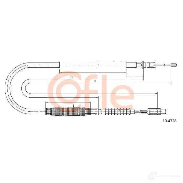 Трос ручника COFLE 92.10.47 28 XEFF6GB 10.4728 4297139 - Изображение 1