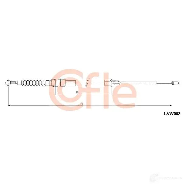 Трос ручника COFLE ZZMJ DK 1437347865 1.VK002 изображение 0