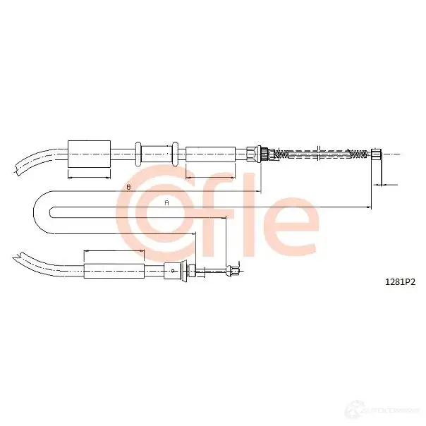 Трос ручника COFLE 9 2.1281P2 1281P2 KC9P8D 4298705 изображение 0