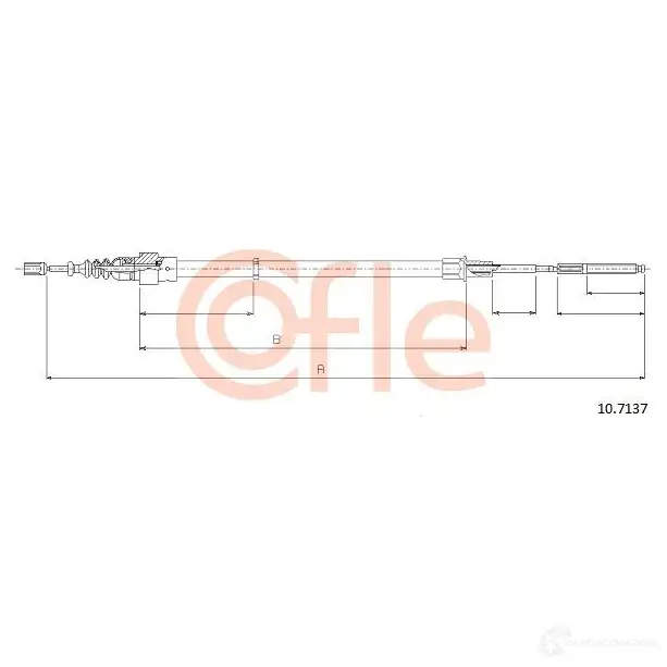 Трос ручника COFLE 10.7137 DFWJ286 92.10.71 37 4297412 - Изображение 1