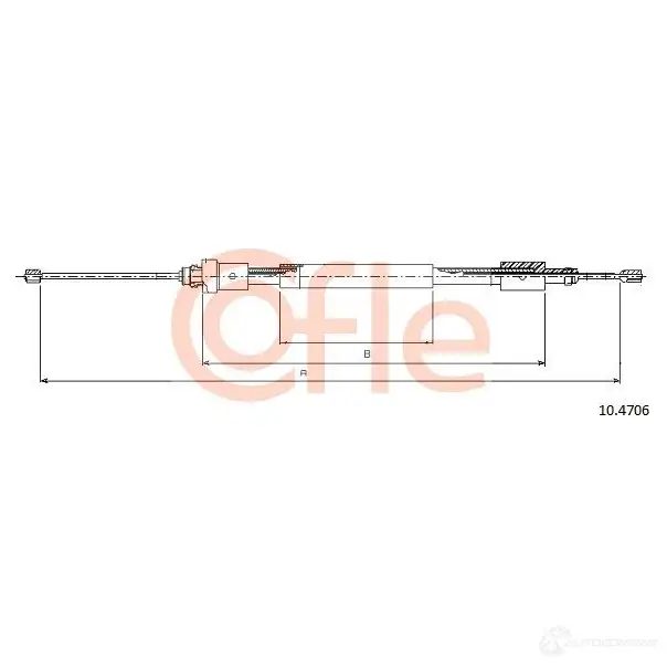 Трос ручника COFLE 4297117 AK3TGV 92 .10.4706 10.4706 изображение 0