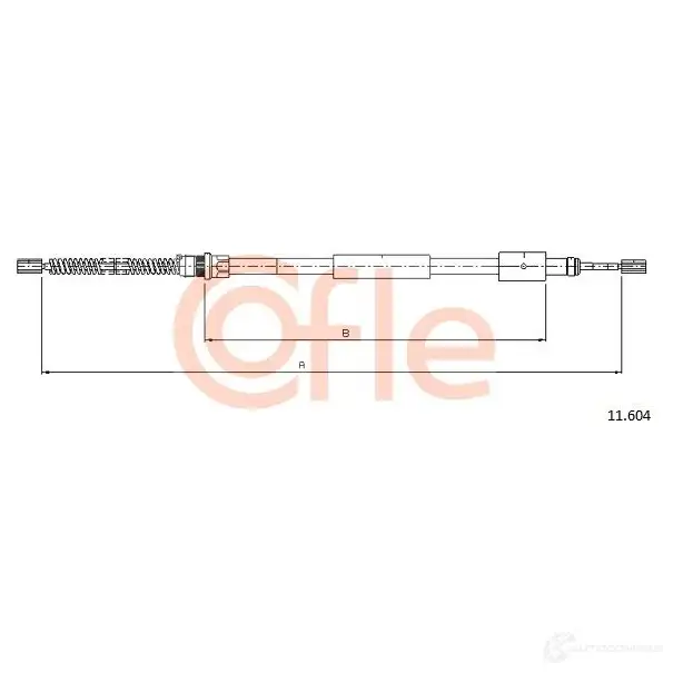 Трос ручника COFLE 11.604 UF3MM 4298318 92. 11.604 - Изображение 1