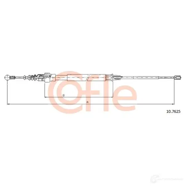 Трос ручника COFLE 10.7625 92.10.7 625 4297539 CH4EYCF - Изображение 1