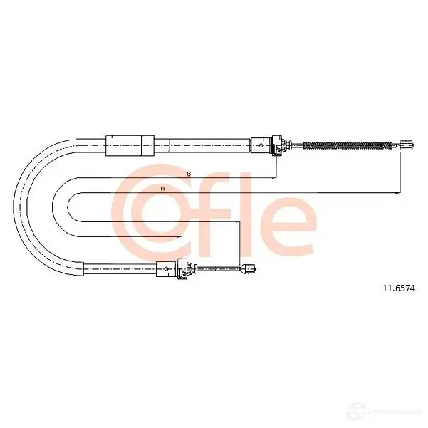 Трос ручника COFLE EZ1Q1BB 4298330 11.6574 92.11.65 74 - Изображение 1