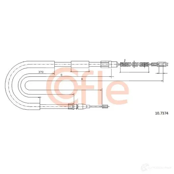 Трос ручника COFLE 92.10.73 74 10.7374 7KSZ2WZ 4297431 изображение 0