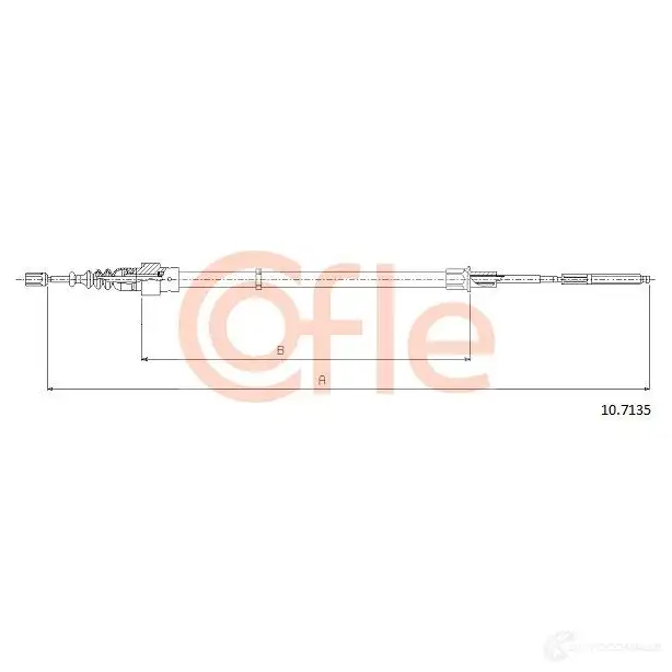 Трос ручника COFLE 4297410 94G2P9 10.7135 92.10. 7135 - Изображение 1